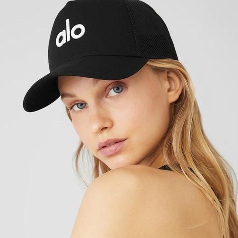 ALO Off-Duty Baseball Cap - Black + White - NEW - SOLD OUT IN STORE Yoga Men, Price Increase, Yoga Accessories, Yoga For Men, Dad Caps, White Embroidery, Alo Yoga, Signature Logo, Off Duty