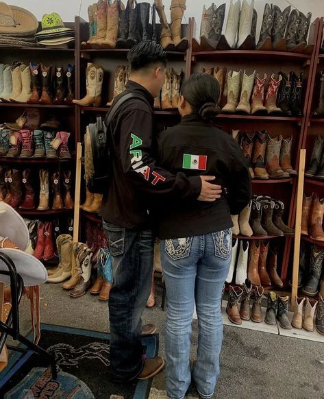 Couple Baile Outfits, Vaquero Couple Outfits, Matching Vaquero Outfits, Takuache Couples, Vaquero Couple, Takuache Outfits, Jaripeo Aesthetic, Vaquero Couple Goals, Mexican Couple