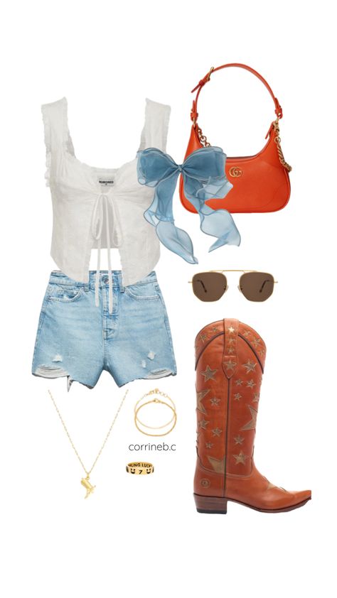 4th of july fit #outfitinspo #outfit #outfits #outfitinspiration #outfitinspiration #outfitideas #fashion #fashioninspo #fashionaesthetic #4thofjuly #4thofjulyoutfit #4thofjulyaesthetic #4thofjulyoutfitinspo Concert Fit Ideas, Stagecoach Outfits, Zach Bryan Concert, Stagecoach Outfit, Country Music Festival Outfits, Summer Country Concert Outfit, College Gameday Outfits, Concert Outfit Summer, Concert Fit