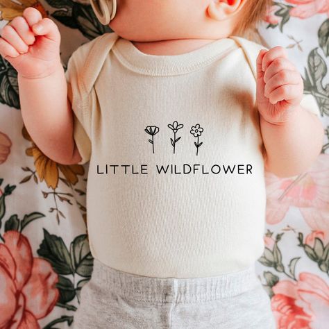 Wildflower Svg, Newborn Svg, Cricut Baby, Baby Blessing, Girl Onesies, Baby Shirts, Dxf Files