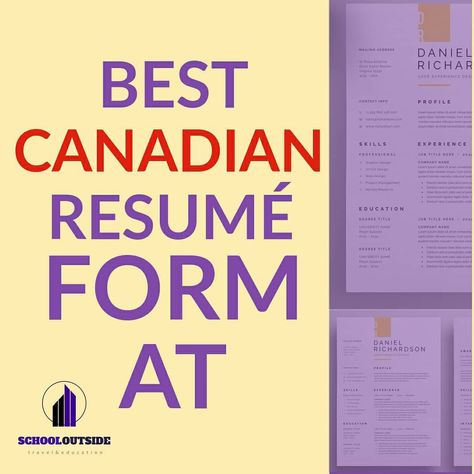 Canada Resume Format 2023, Canadian Cv Format, Canadian Resume, Canadian Style, Graphic Design Cv, Cv Format, Resume Format, To Create, Education