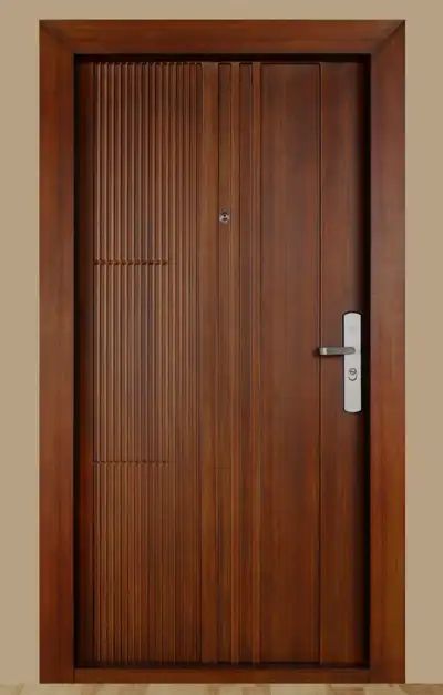 Polished Door Design, Kerala Wooden Doors, Minimal Door, Single Main Door Designs, Latest Door Designs, Exterior House Doors, House Main Door, Flush Door Design, Modern Entrance Door