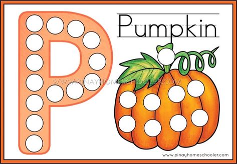 FREE Letter P Dot and Tracing Activity Sheets P For Pumpkin, Letter P Worksheets, Pumpkins Preschool, Tracing Activity, November Crafts, Worksheets For Kindergarten, Do A Dot, Halloween Preschool, Alphabet Activities Preschool