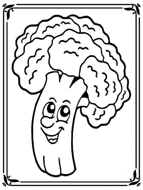 Broccoli Coloring Pages - Best Coloring Pages For Kids Thanksgiving Coloring Sheets, Vegetable Coloring Pages, Food Coloring Pages, Lion Drawing, Barbie Coloring Pages, Easter Coloring Pages, Easter Colouring, Coloring Pages For Boys, Alphabet Preschool