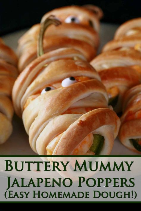 Mummy Jalapeño Popper, Jalapeno Poppers Recipe, Easy Dough, Smoked Jalapeno, Jalapeno Popper Recipes, Poppers Recipe, Hot Cheese, Stuffed Mini Peppers, Jalapeno Popper