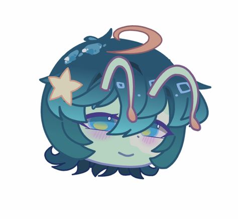 Gacha Club Head Ideas, Jellyfish Hat Drawing, Gacha Shark Oc, Alien Gacha Oc, Gacha Oc Hair Ideas, Jellyfish Oc, Jellyfish Haircut Gacha Club, Gacha Jellyfish Oc, Fish Girl Oc