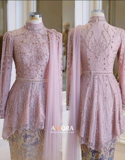 Kebaya Peplum, Kebaya Pink, Model Kebaya Wisuda, Kebaya Simple, Kebaya Modern Hijab, Model Dress Kebaya, Kebaya Lace, Model Kebaya Modern, Kebaya Hijab