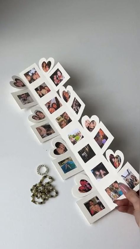 Diy Presents For Boyfriend, Letter Photo Collage, Present For Boyfriend, Hadiah Diy, Diy Birthday Gifts For Friends, Seni Dan Kraf, Presents For Boyfriend, Paper Craft Diy Projects, Diy Presents