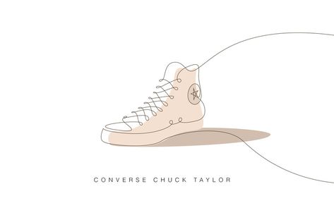 Iconic Sneakers Designed In One-Line Illustrations – Footwear News Sneakers Illustration, Sneakers Drawing, Sneaker Art, Nike Air Jordans, Creative Illustration, Onitsuka Tiger, Line Illustration, Reebok Classic, Classic Sneakers