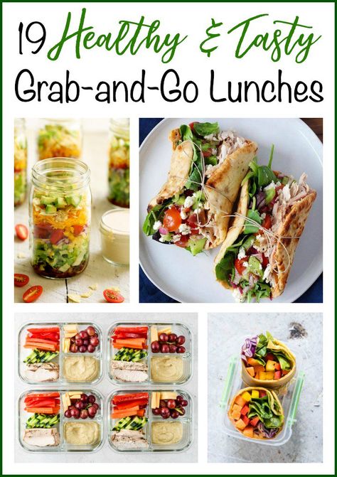 Pack one of these 19 Healthy and Tasty Grab-and-Go Lunches and be on your way to saving money and eating better in no time! Delicious Clean Eating, Healthy Lunch Meal Prep, Eating Better, Prepped Lunches, Lunch To Go, Lunch Meal Prep, Easy Lunches, Clean Eating Snacks, Healthy Lunch