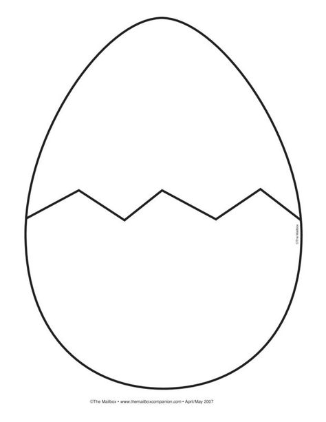 Cracked Egg, Lesson Plans - The Mailbox | Egg card, Easter egg template, Easter greetings Dinosaur Egg Template, Easter Egg Template, Egg Template, Egg Card, Egg Pattern, Abc Coloring Pages, Cracked Egg, Dinosaur Eggs, Holiday Crafts For Kids