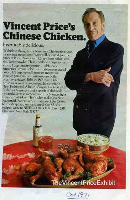 Celebrity Recipes, Food Infographic, Vincent Price, Chinese Chicken, Star Food, Retro Recipes, Vintage Cookbooks, Old Recipes, Chinese Restaurant