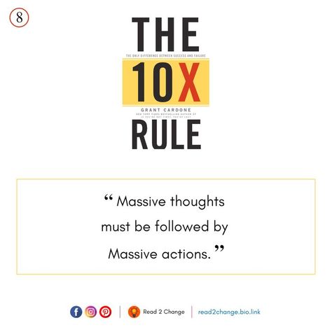 The 10x Rule, 10x Rule, Grant Cardone, Success And Failure, Motivate Yourself, Nonfiction Books, Make Sense, Fiction Books, Book Quotes