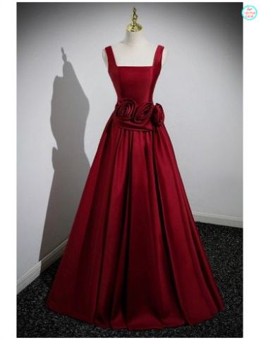 Maroon Prom Dress Long, Modest Red Prom Dress, Square Neck Prom Dress, Wine Red Prom Dress, Shop Floor, Outfits Gorditas, Dark Red Dresses, Red Clothing, Velvet Prom Dress