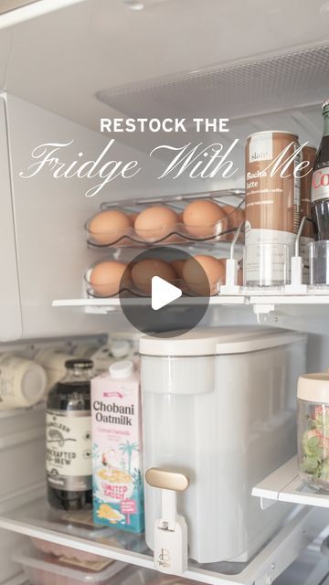 Teresa Laura Caruso on Instagram: "Weekly fridge restock 🍓🧀🥬🥚 Link in bio or comment RESTOCK & I’ll send you the details!   #fridge #fridgeorganization #amazonfinds #amazonhome #founditonamazon #amazonfinds2024 #homeorganization #organizedhome #ltkhome #amazoninfluencer #amazonbigspringsale #asmrsounds #fridgegoals #organized #organizewithme #restock #fridgerestock" Small Refrigerator Organization Ideas, Fridge Restock Video, Aesthetic Fridge Organization, Fridge Inspiration, Fridge Restock, Fridge Organization, March 19, Pantry Organization, The Details