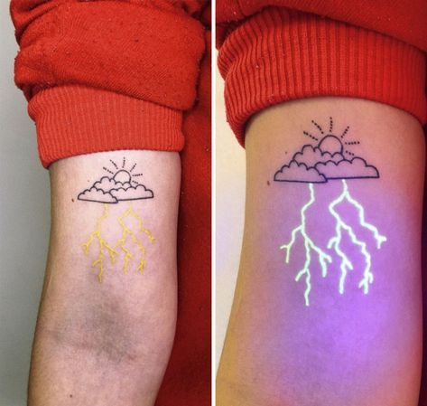 Glow In The Dark Tattoo, Tattoo Ink Colors, Uv Tattoo, Tattoo Prices, Magic Tattoo, Sketch Tattoo Design, Different Tattoos, Oscar Niemeyer, Line Art Tattoos