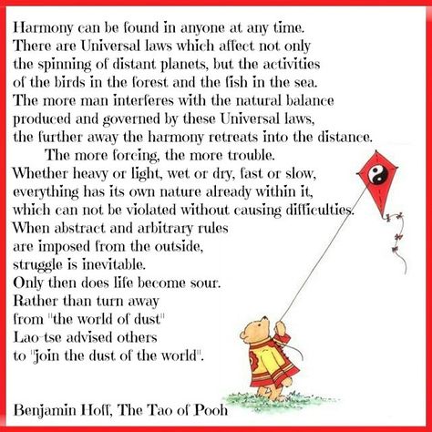 ... The Tao of Pooh .. Tao Of Pooh, The Tao, Funny Friendship, Natural Balance, Love Inspiration, Sensitive People, About Love, The Natural, The Mind