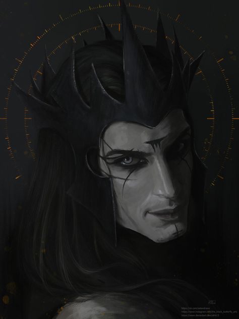 Morgoth Art, Morgoth Bauglir, Melkor Morgoth, Tolkien Books, Dark Elf, Fantasy Male, Angels And Demons, Environmental Art, Cool Paintings