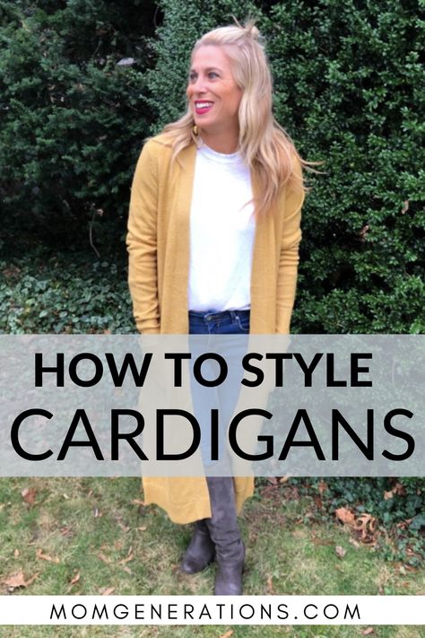 Looking for an easy way to style a cardigan? Here are 3 ways to wear a cardigan. Winter fashion is simple with the best fashion advice. #winterfashion #Fashion #Style Long Beige Cardigan Outfit, Beige Cardigan Outfit Fall, What To Wear Under A Cardigan, Ivory Cardigan Outfit, Style A Long Cardigan, Ways To Wear A Cardigan, How To Wear A Long Cardigan, Beige Cardigan Outfit, Duster Cardigan Outfit