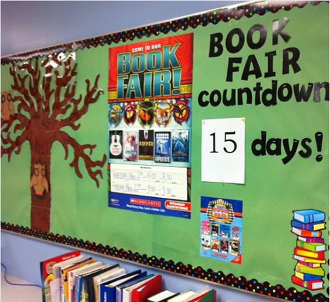 Scholastic Book Fair Bulletin Board, Book Fair Event Ideas, Middle School Book Fair Ideas, Book Fair Ideas Scholastic, Book Fair Countdown, Book Fair Door Decorations, Book Fair Display Ideas, School Book Fair Ideas, Book Fair Bulletin Board Ideas