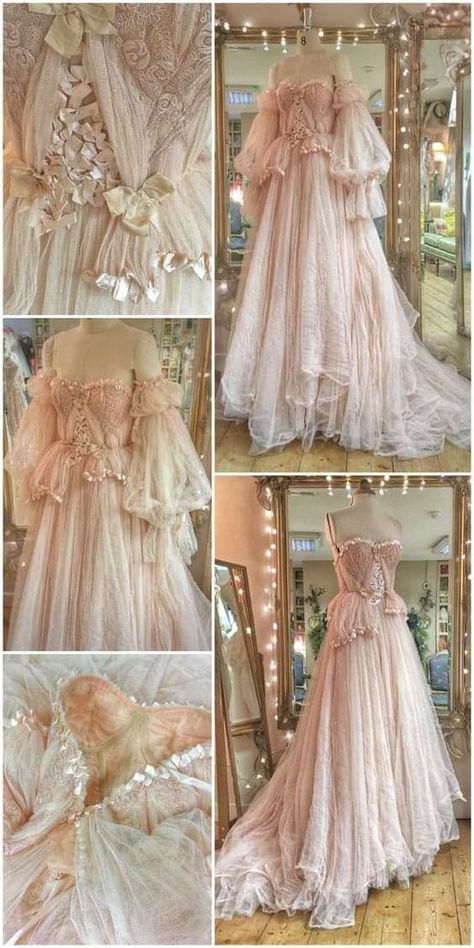 Tulle And Lace Wedding Dress, Joanne Fleming, Gaun Abad Pertengahan, Blush Wedding Dress, Fest Outfits, Brock Lesnar, Fantasy Gowns, Fairytale Dress, Lace Bridal