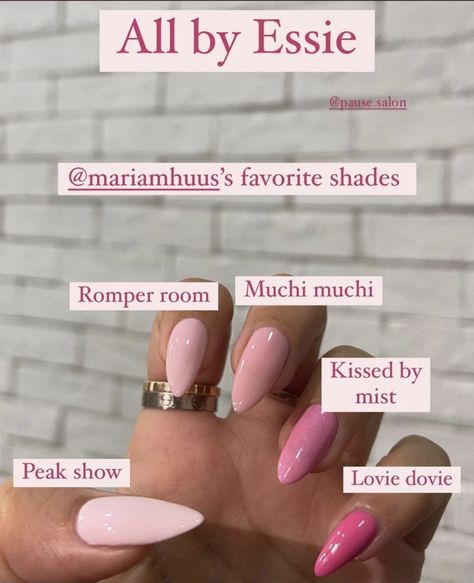 Essie Nail Polish Colors, Champagne Nails, Essie Nail Colors, Pink Nail Colors, Quick Nail, Baby Pink Nails, Tapered Square Nails, Really Cute Nails, Bright Nails