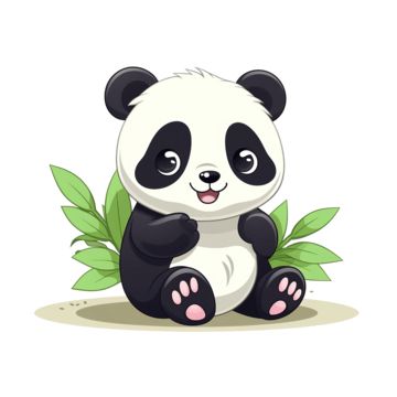 Panda Clipart Black And White, Cute Panda Cartoon Drawings, Panda Bear Drawing, Teddy Cartoon, Panda Bear Art, Happy Icon, Icon Face, Panda Clipart, Cute Panda Cartoon