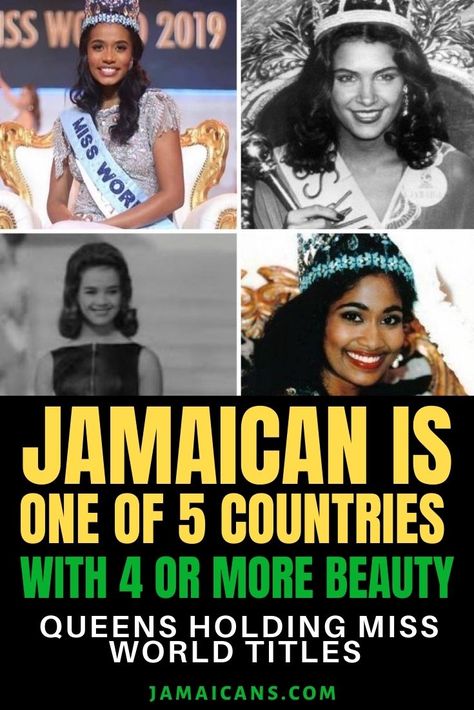 Jamaica is One of 5 Countries with 4 or More Beauty Queens Holding Miss World Titles Miss Jamaica, Jamaican Women, Damian Marley, Joan Crawford, Miss World, Recording Artists, Beauty Queens, Bob Marley, Jamaica