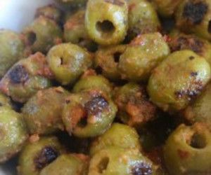 Blistered Olives Blistered Olives, Snack Salad, Olive Recipes, Salad Toppings, Tasty Bites, Commonwealth, Yummy Snacks, Brussel Sprout, Life Insurance