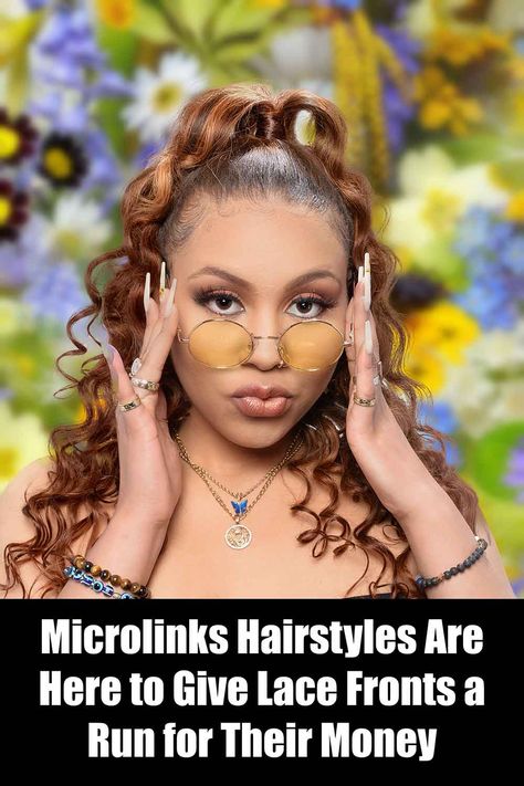 Microlinks hairstyles are a great way to add length to your style. Microlinks are a great way to try new hair color without the committment. Microlinks Hairstyles, Microlinks Black Hair Styles, Microlinks Black Hair, Black Hair Styles, Lace Fronts, Black Hairstyles, New Hair Colors, Hair Inspo, New Hair