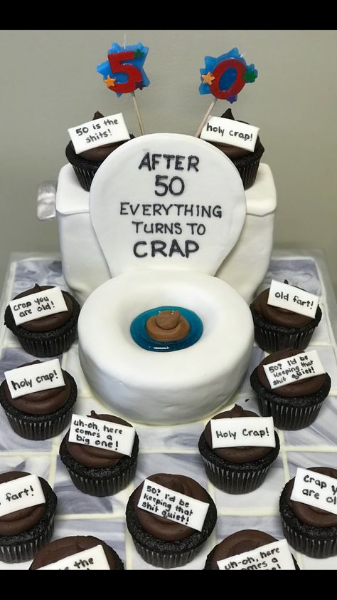 Old Men Birthday Cake, Toilet Cake Ideas, Toilet Cakes Funny, Cakes For 50th Birthday Men, Funny Birthday Cakes For Adults, 50 Th Birthday Cake For Men, Toilet Cake, 60th Birthday Cake For Men, Funny 50th Birthday Cakes