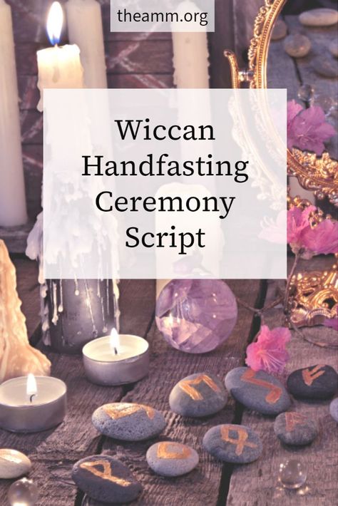 This Modern Wiccan Handfasting ceremony scripts is a great alternative to a traditional wedding, with detailed instructions on how to include pagan wedding rituals like offerings, casting a circle, and calling the four directions. We encourage you to use this wedding script as is or modify more personalized ceremony. Handfasting Ceremony Viking, Norse Handfasting Ceremony, Binding Wedding Ceremony, Handfasting Ceremony With Rings, Pagan Wedding Rituals, Pagan Wedding Food, Wedding Day Spells, Simple Handfasting Ceremony, Wiccan Handfasting Ceremony