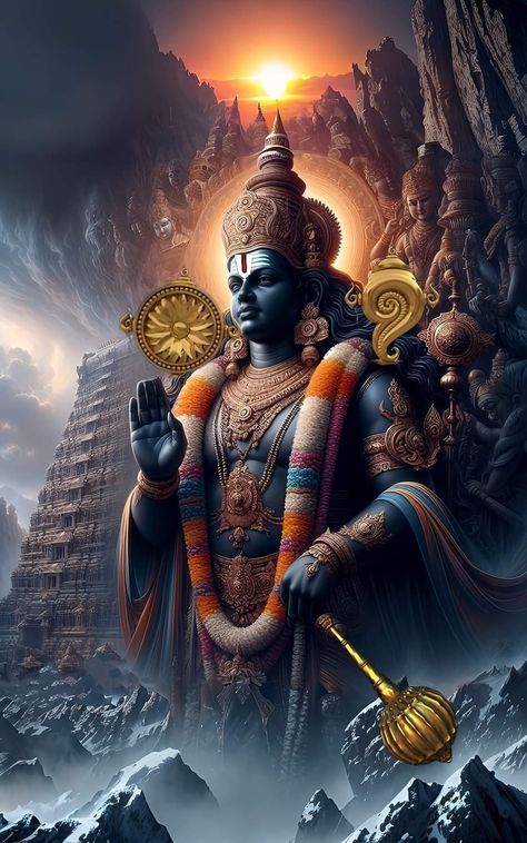 Mahavishnu Lord, God Vishnu Images, Vishnu Bhagwan Wallpaper, Perumal Images Hd, Mahavishnu Images, House Mandir, Vishnu Dev, Lord Balaji Hd Wallpaper 4k, Vishnu God