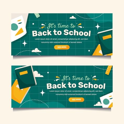 School Education Poster, Banner School Design, Education Banner Design, School Banner Design Ideas, Banner Sekolah, Back To School Graphic Design, School Banner Design, Event Banner Design, School Poster Design