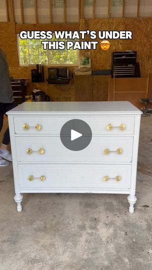 1.1M views · 82K reactions | Guess what’s under this paint! | Comment “DETAILS” for links to all the products I used ‼️My client brought me this dresser asking if I could restored it (she hadn’t ever seen it without... | By PNW Refurbished | Facebook Epoxy Dresser Top, Epoxy Dresser, Two Tone Dresser Makeover, Painting Dresser Ideas, Refurbished Dresser Ideas, Diy Interior Furniture, Repair Furniture, Top Of Dresser, Furniture Upcycle