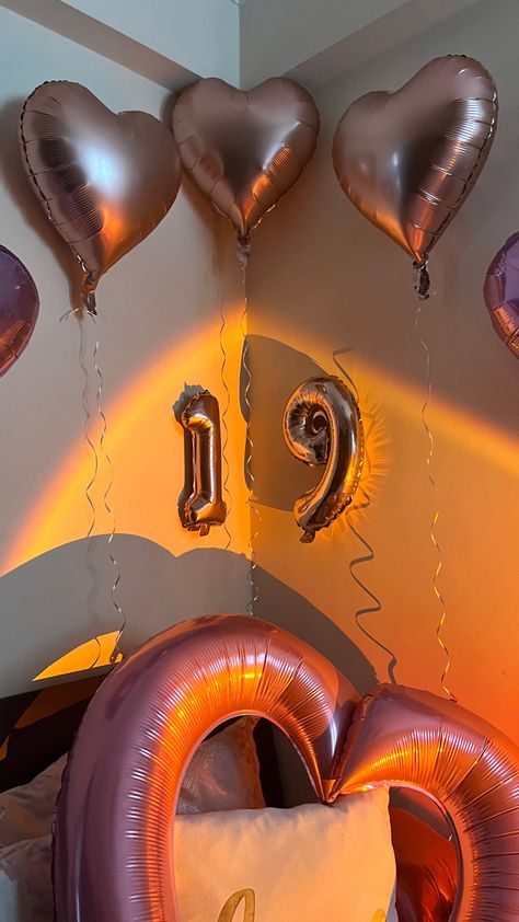 [ 19, 19th birthday, birthday, balloon, bd, pinterest, inspiration, lifestyle, passion, good habits, good vibes, aesthetic, room decorations, birthday decorations, nineteen, teenager, pillow, heart balloon, heart, sunlight, golden hour, room tour, birthday ideas, bday, hijabi, hijabi photos, photography idea, photo ideas,bithday inspo, sunset hour‏عيد ميلاد، ١٩، تصوير] 19 Birthday Decorations Party Ideas, 19 Balloons Birthday, Alhamdulillah 19 Birthday, 19 Balloons Number, 19 Aesthetic Birthday, February Birthday Aesthetic, Its My Birthday 19 Years, 19 Birthday Decorations, Sweet 19 Birthday