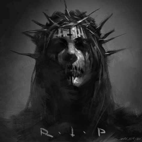 Slipknot Tattoo, Arte Heavy Metal, Joey Jordison, Heavy Metal Art, Arte 8 Bits, 다크 판타지, Dark Art Illustrations, Scary Art, Creepy Art