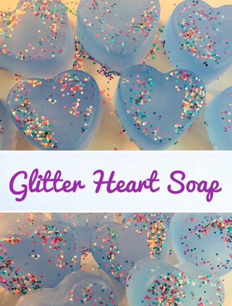 DIY Blue Glitter Mermaid Soap - Glitter On A Dime Cute Party Favors, Kid Diy, Mermaid Soap, Christmas Workshop, Diy Soap Recipe, Soap Melt And Pour, Cleaning Diy, Heart Soap, Glitter Mermaid