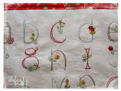 Simple Alphabet, Hand Embroidery Letters, Embroidery Napkins, Letters Embroidery, Monogram Cross Stitch, Alphabet Embroidery, Cross Stitch Letters, Embroidery Alphabet, Embroidery Sampler