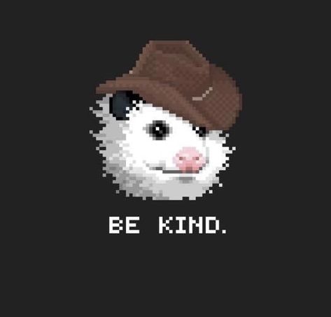 Embroidery Possum, Possum Cross Stitch Patterns, Opossum Cross Stitch, Possum Pixel Art, Possum Cross Stitch, Possum Cowboy, Stitch Witchery, Subversive Cross Stitch, Loom Pattern