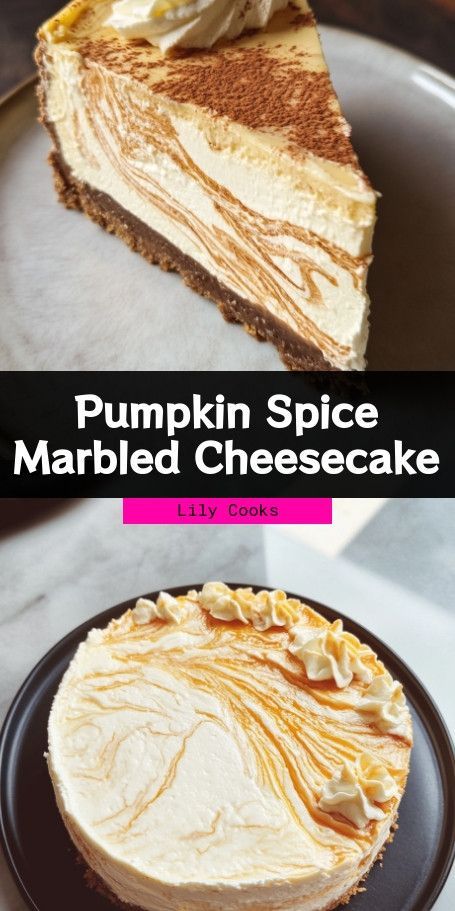 Pumpkin Spice Swirl Cheesecake: Cozy Autumn Delight Indulge in a slice of fall with our Pumpkin Spice Swirl Cheesecake! Creamy cheesecake meets warm pumpkin spice for the perfect festive dessert. Ideal for October gatherings and cozy nights. #AutumnFlavors #FallBaking ..... Marbled Cheesecake, Pumpkin Swirl Cheesecake, Pumpkin Spice Cheesecake, Swirl Cheesecake, Classic Cheesecake, Festive Desserts, Pumpkin Recipes Dessert, Best Pumpkin, Creamy Cheesecake