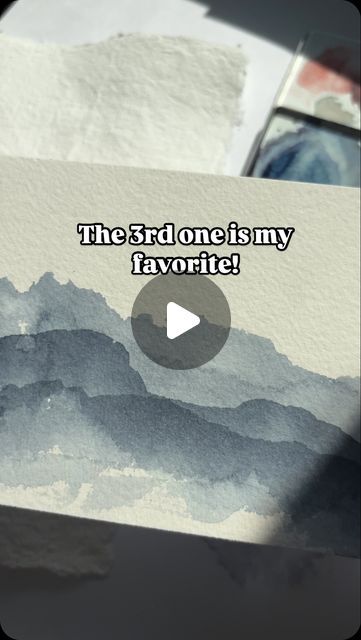 Easy Watercolor Mountains, Watercolor Art Mountains, Watercolor Mountains Tutorial, Simple Watercolor Landscape, Watercolor 101, Watercolor Mountain Landscape, Mountain Scape, Master Watercolor, Watercolour Landscape