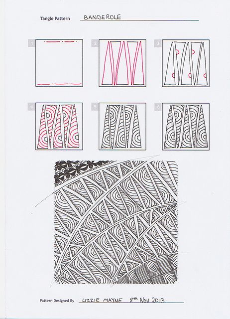 Freehand doodle patterns - Flickr group with various people's contributions and step by step tangles Modele Zentangle, Zentangle Tutorial, Tangle Pattern, Tangle Doodle, Zentangle Designs, Doodle Inspiration, Tangle Art, Tangle Patterns, Zentangle Drawings