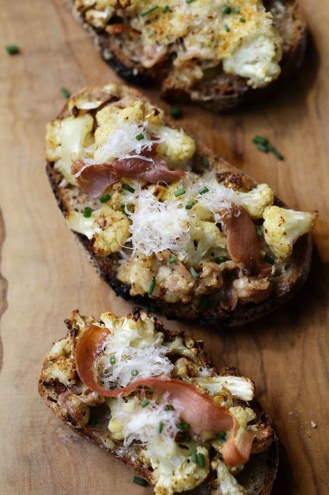 Cauliflower Toasts | Cooking Like a Pro - Ever Open Sauce Pasta And Salad, Cooking Avocado, Avocado Toasts, Be Generous, Toast Toppings, Melty Cheese, Mascarpone Cheese, No Cooking, Cheese Spread