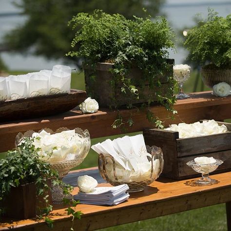 Pretty pretty petal bar for K+R’s weddings. Guests were able to make their own bag of petals to toss at the couple after their “I Do’s” Photo @connorstudios Petal Bar Decor @amaryllisinc Petal Toss Wedding, Ceremony Entrance, Wedding Planning Boards, Petal Toss, Nye Wedding, Gray Wedding, Wedding Petals, Ceremony Seating, Outdoor Wedding Reception