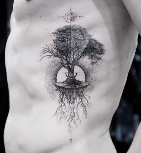 Realistic Tree Tattoo, Tree Chest Tattoo, Tree Of Life Tattoo Men, Black And Gray Tattoos, Best Callus Remover, Stunning Tattoos, Buddha Tattoos, Forest Tattoos, Tree Tattoo Designs