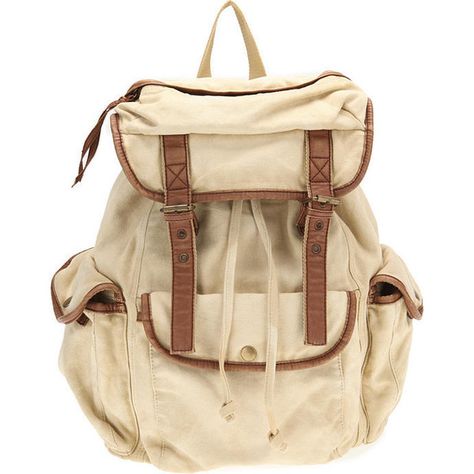 Ecote Canvas Rucksack ($49) ❤ liked on Polyvore featuring bags, backpacks, accessories, purses, women, womens bags, day pack backpack, pocket backpack, brown canvas bag and canvas bag Canvas Drawstring Backpack, Knapsack Bag, Leather Backpack For Men, Canvas Rucksack, Brown Backpacks, Flap Backpack, Hiking Bag, Cute Backpacks, Karate Kid