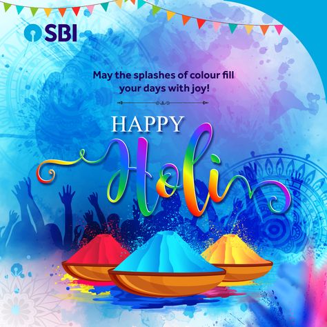 ‪Add joyous colours to all your aspirations. SBI wishes all its patrons a bright, vibrant and Happy Holi.‬ Holi Wishing Post, Happy Holi Post, Holi Social Media Post, Happy Holi Banner, Holi Quotes In English, Holi Ideas, Charlie Brown Christmas Quotes, Best Holi Wishes, Holi Wallpaper