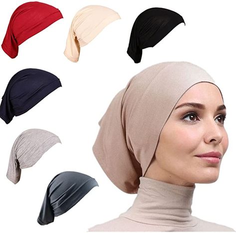 Hijab Undercap, Under Scarf, Hijab Cap, Estilo Hijab, Mode Hijabi, Scarf Hijab, Hijab Caps, Neck Cover, Head Wrap Scarf