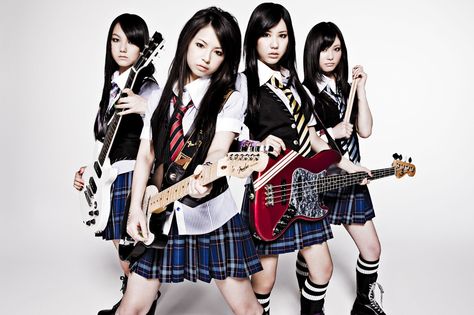 Awesome J-Pop band, Scandal! Scandal Japanese Band, J Pop Bands, Sailor Fuku, Japan Music, One Hit Wonder, Rock Dresses, Rock Girl, Female Musicians, Japanese Rock